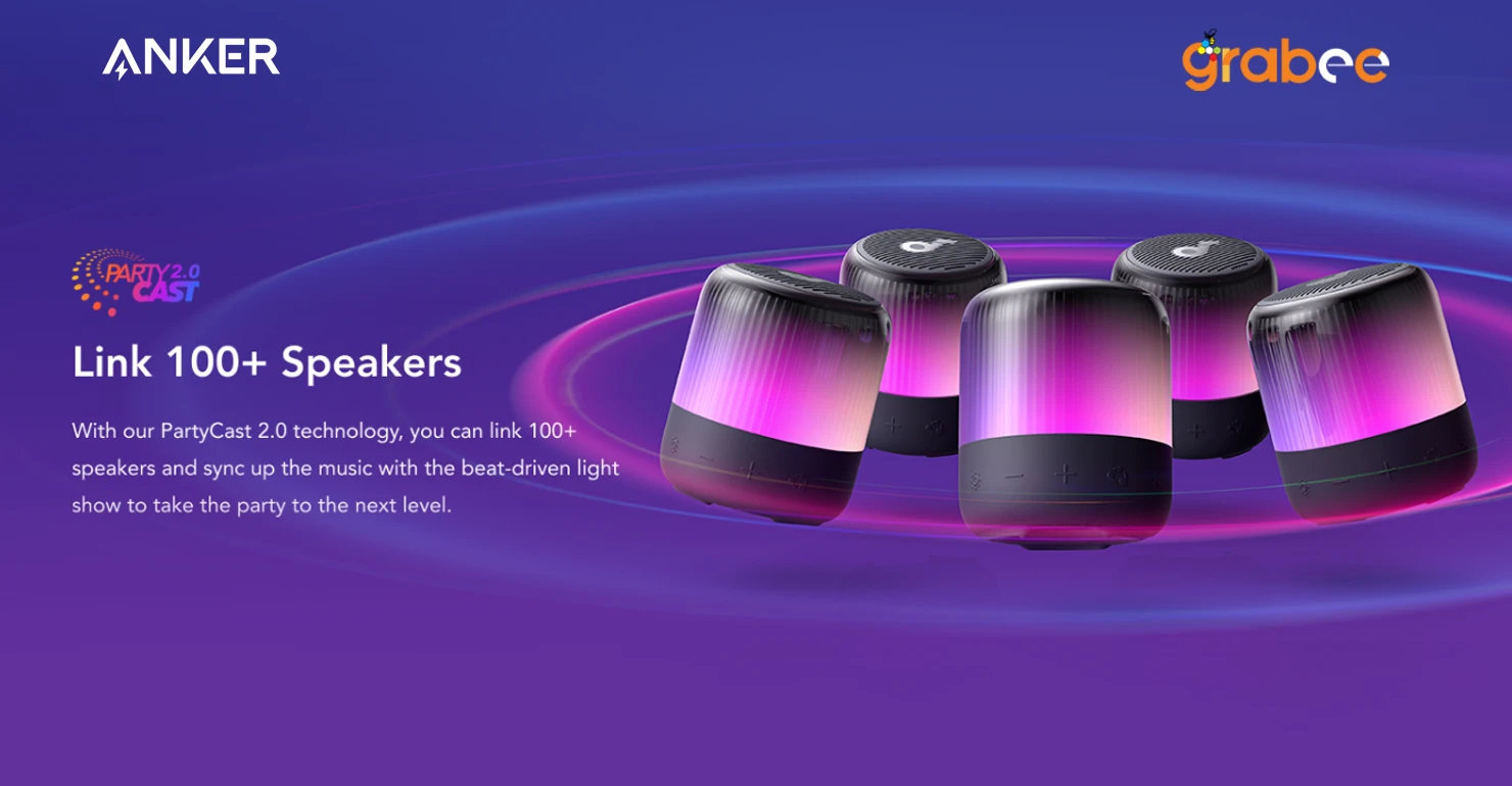 Anker Soundcore Glow Mini Portable Speaker Party Speaker