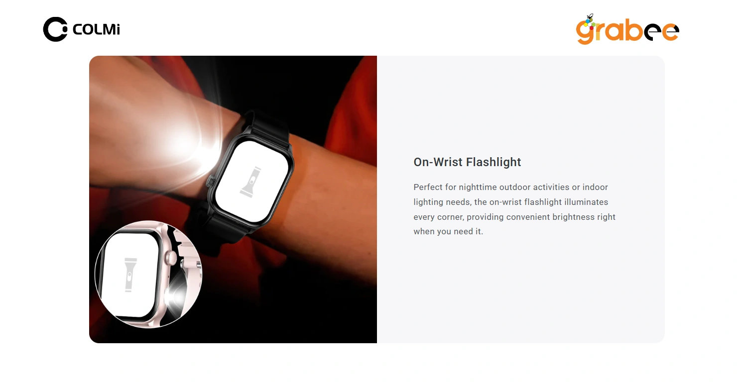 COLMI P78 Smart Watch flash light