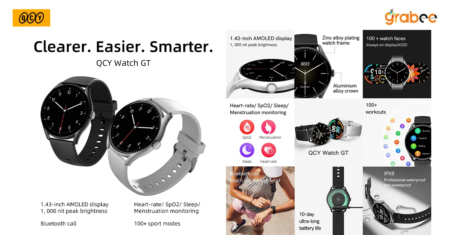 QCY GT AMOLED Display Smart watch