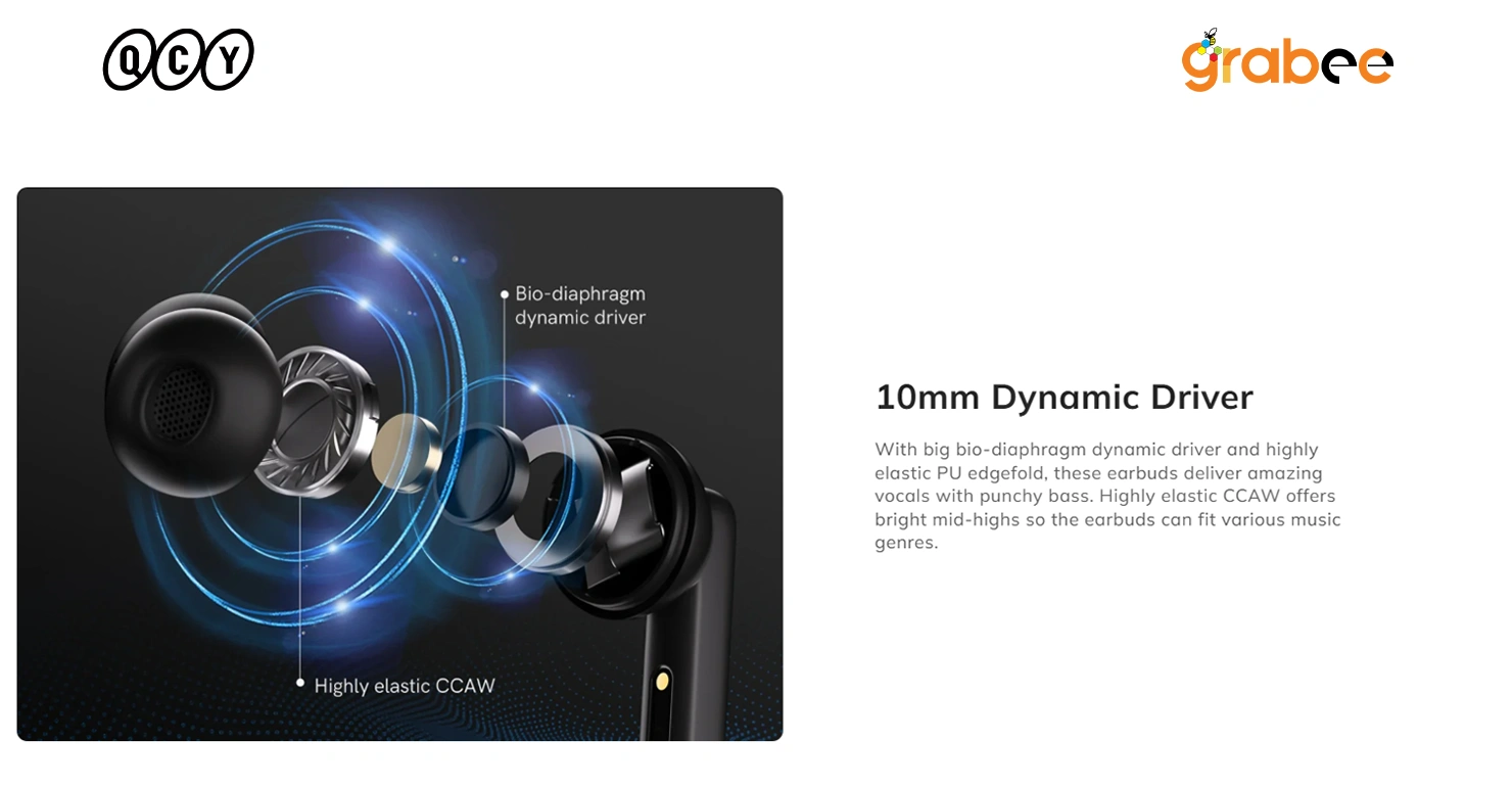 QCY T13 ANC 2 TWS Earbuds Drive info