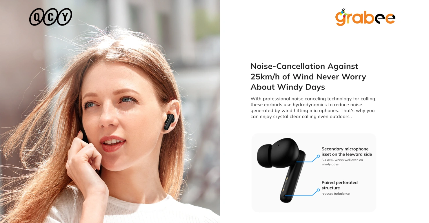 QCY T13 ANC 2 TWS Earbuds ANC info