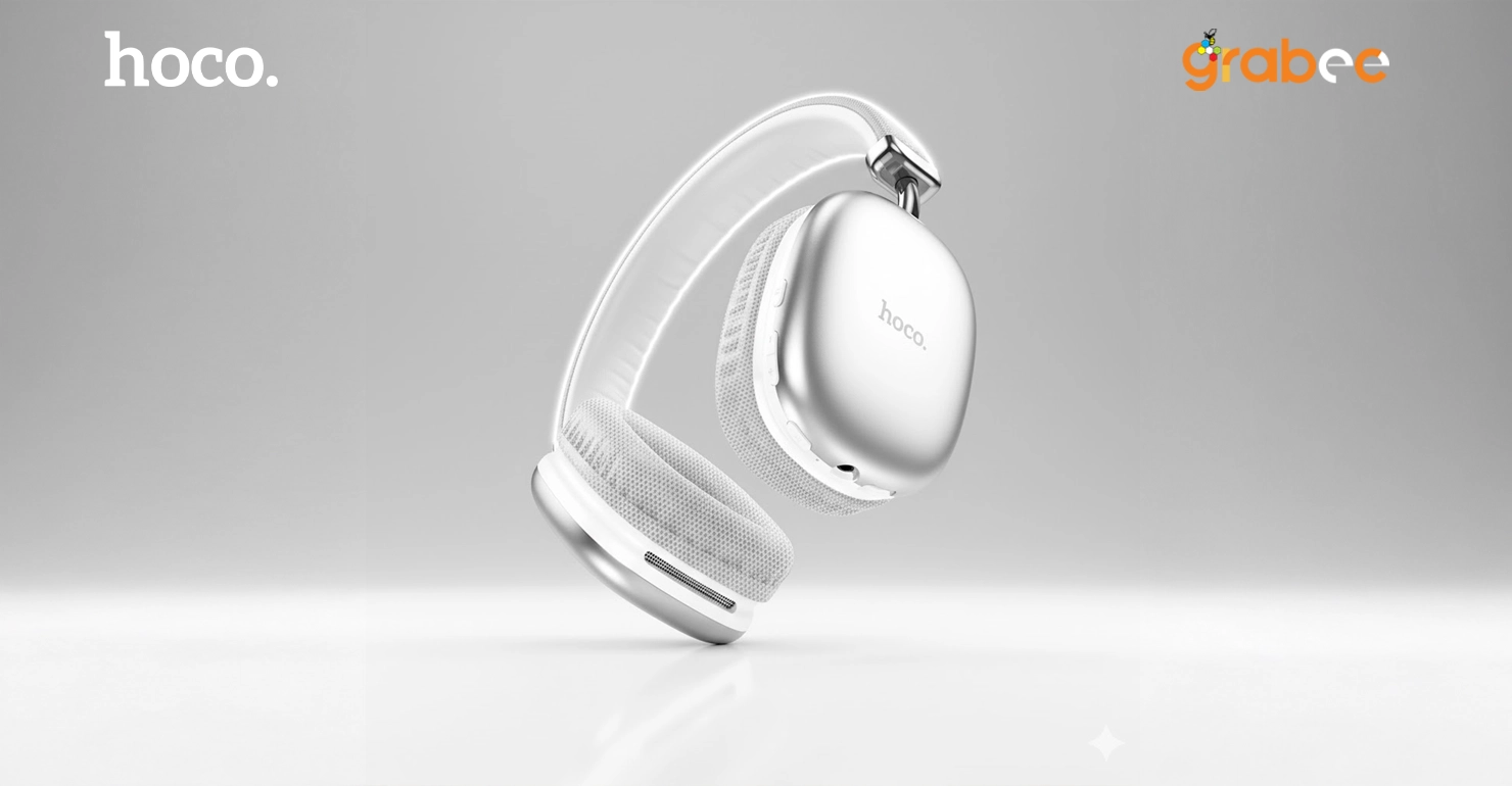 Hoco W35 HiFi Wireless Headphone Silver Color