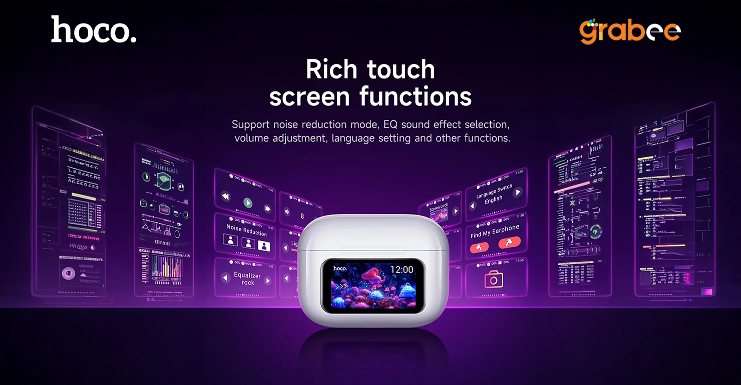 Hoco EW72 Display Earbuds Features