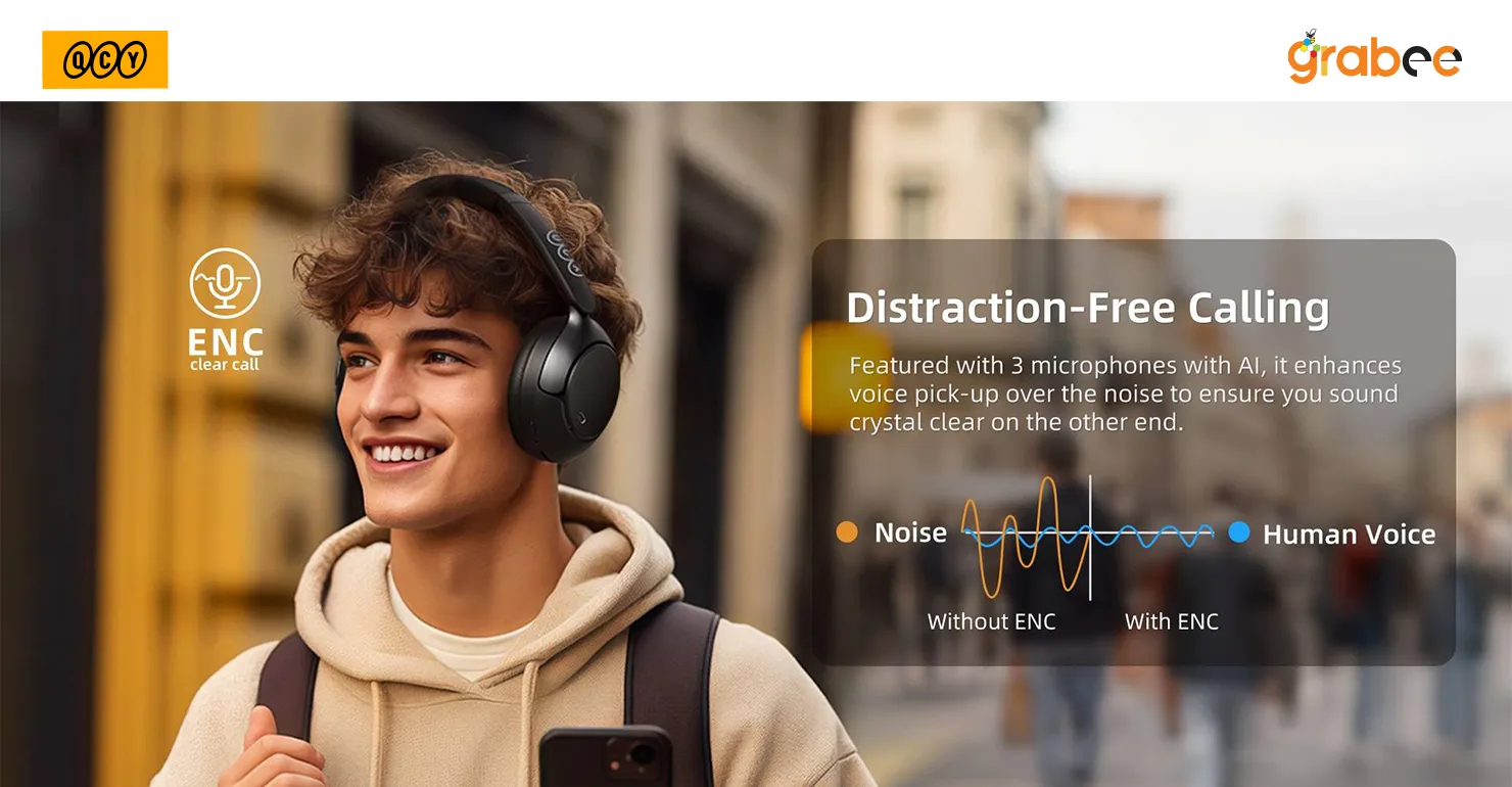 QCY H3 Pro Wireless Headphone With ANC