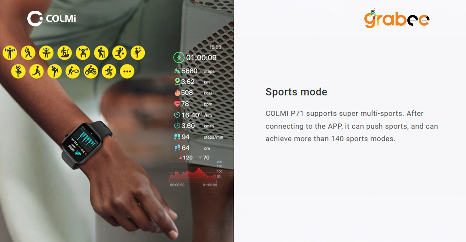 Colmi P71 Smart Watch Workout features