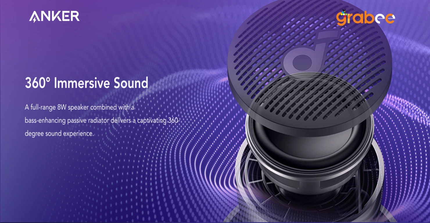 Anker Soundcore Glow Mini Portable Speaker 360 Range