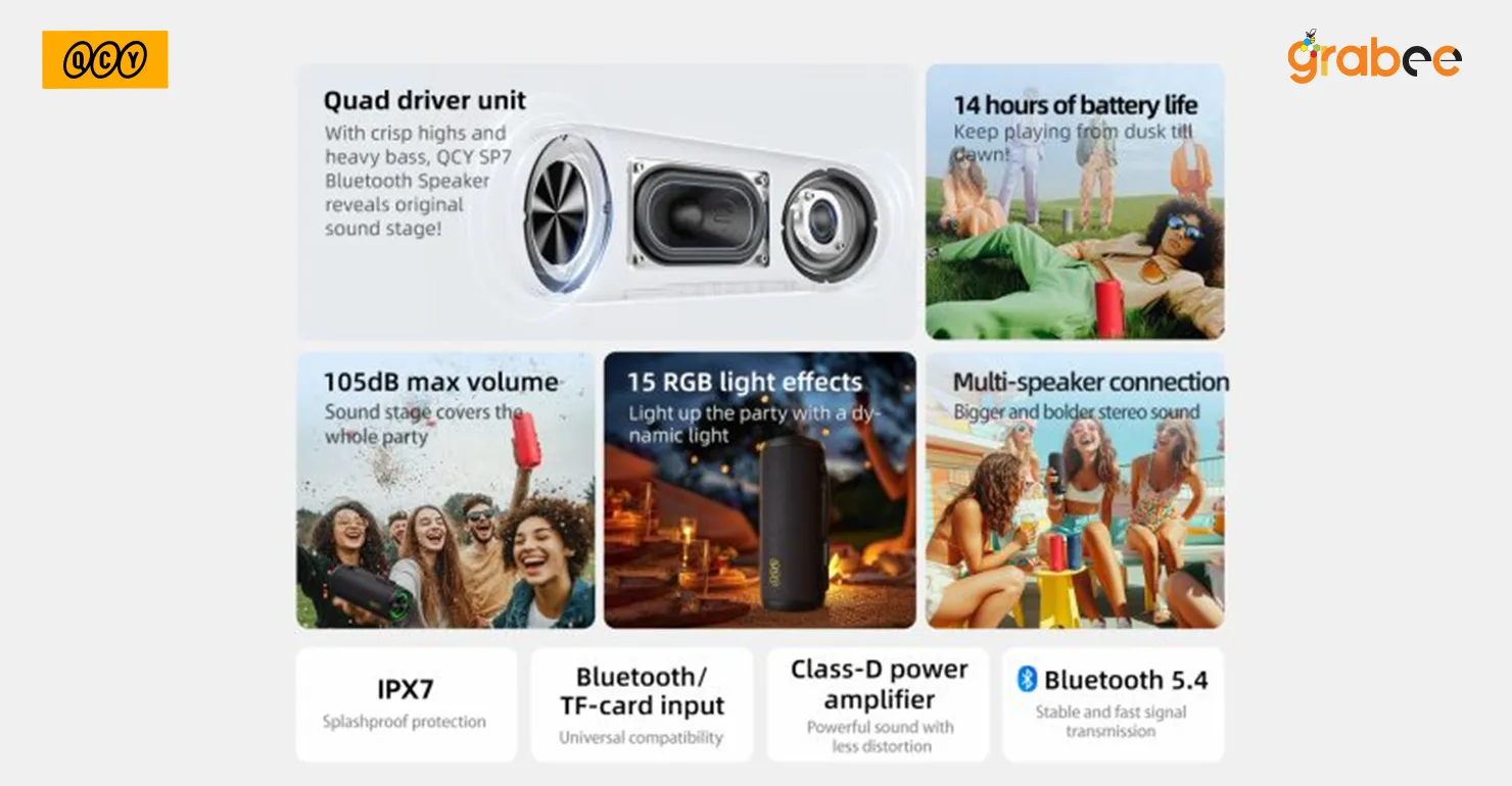 QCY SP7 Portable Wireless Speaker