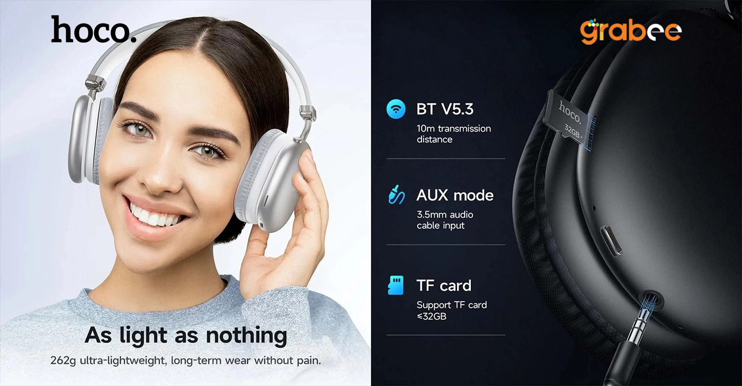 Hoco W35 Max Wireless Headphone Features