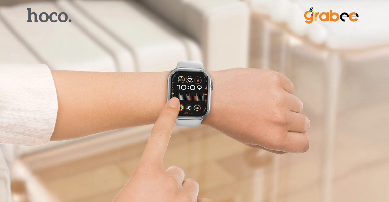 Hoco Y23 Smart Sports Watch Display with hand