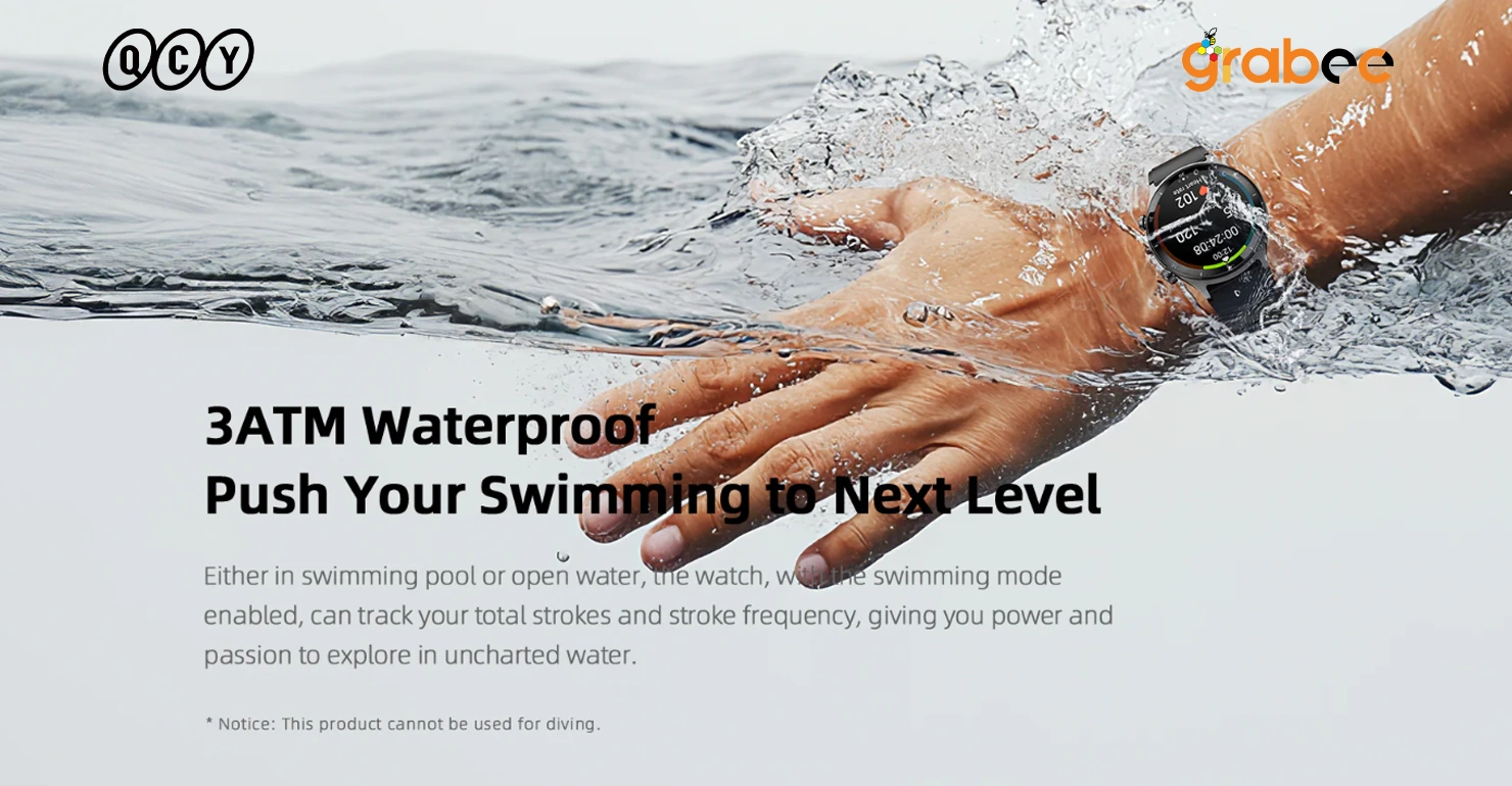 QCY Active GT 3 ATM Smart Watch Waterproof