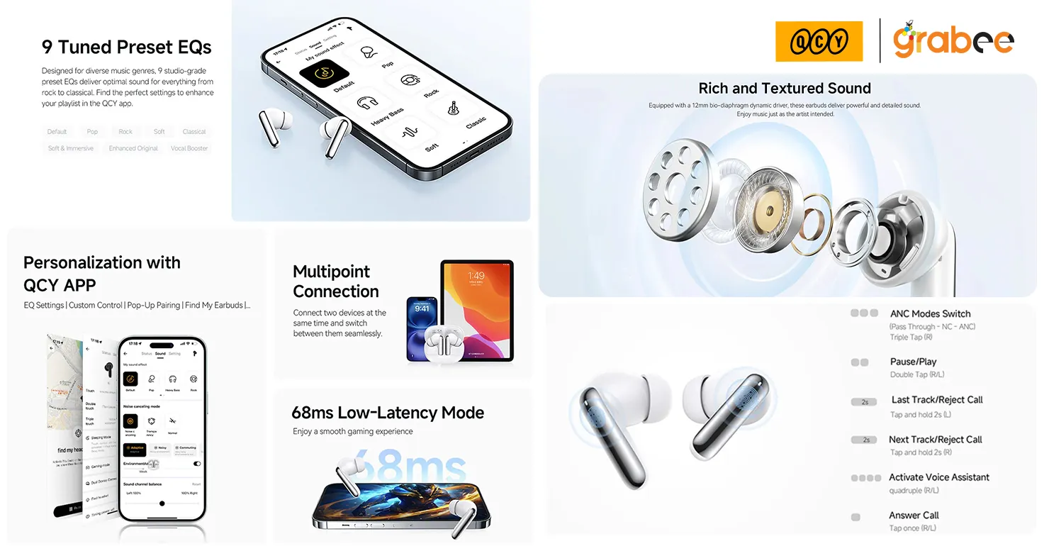 QCY Melobuds N50 HT12 Earbuds