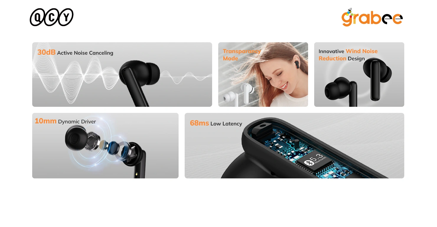 QCY T13 ANC 2 TWS Earbuds Features